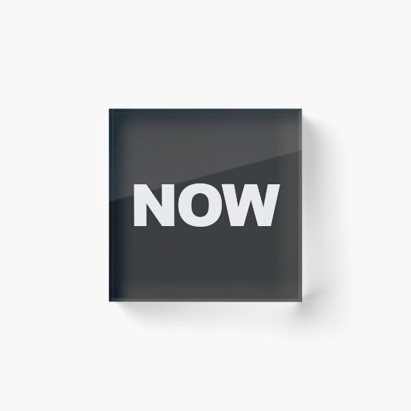 Item preview, NOW — White Minimal Bold Type Statement designed and sold by WORDPAUSE.