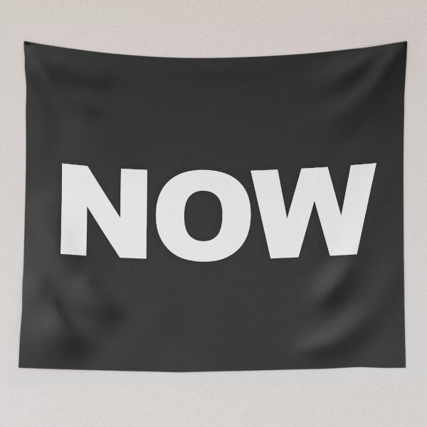 Item preview, NOW — White Minimal Bold Type Statement designed and sold by WORDPAUSE.