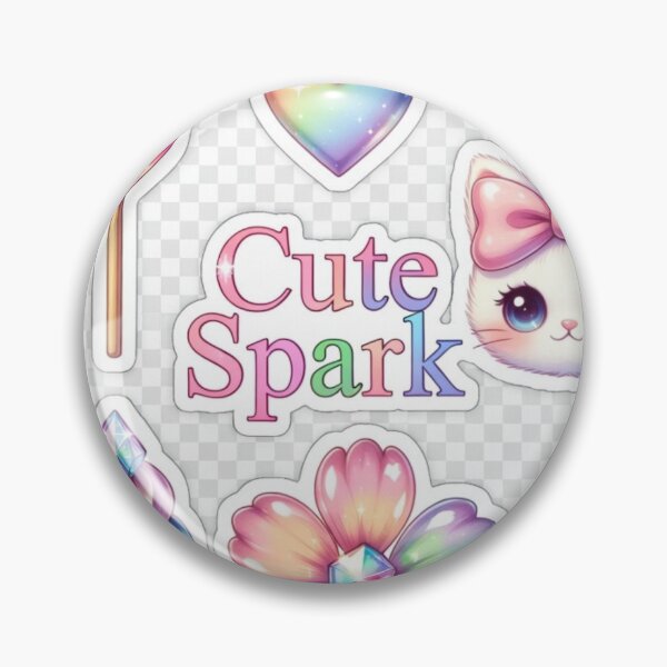 Item preview, Cute Spark Rainbow Kawaii Sticker Set designed and sold by CoquetteLunaCo.