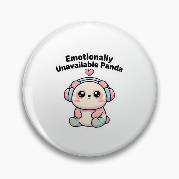 Item preview, Emotionally Unavailable Panda Sticker – Funny Introvert Kawaii Meme Animal Art designed and sold by SIYAOUTFIT05.