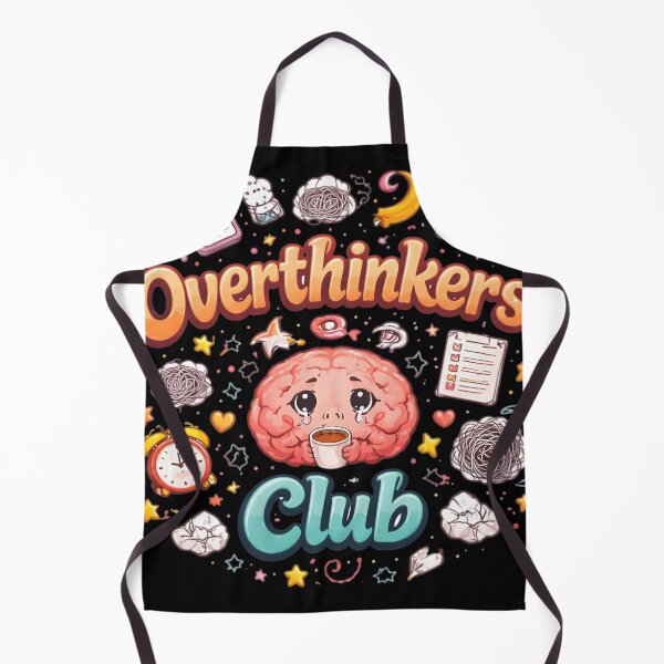 Item preview, Overthinkers Club Funny Anxious Brain Coffee Art designed and sold by DrukNaStyl.