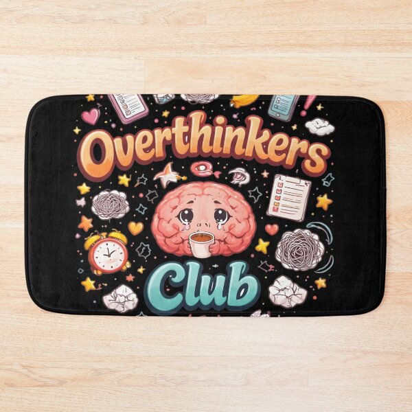 Item preview, Overthinkers Club Funny Anxious Brain Coffee Art designed and sold by DrukNaStyl.