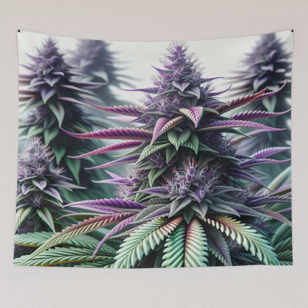 Item preview, “Purple Kush Majesty – Botanical Art” designed and sold by Urban Echo – Where Creativity Echoes.