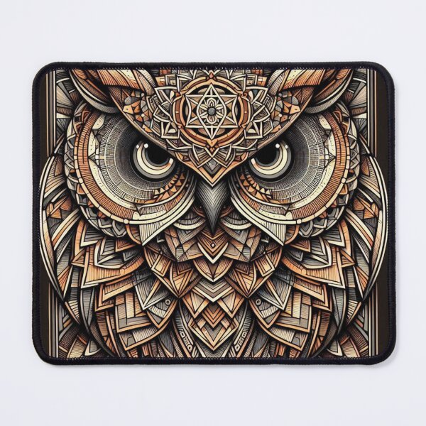 Item preview, Geometric Wise Owl Mandala Art designed and sold by Artist Bishhnu Banerji.