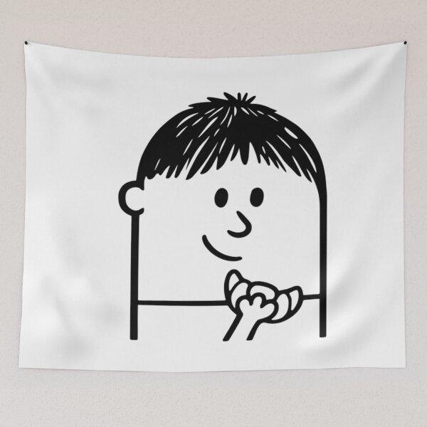 Item preview, Doodle Character Eating Croissant designed and sold by OddBeanStudio.