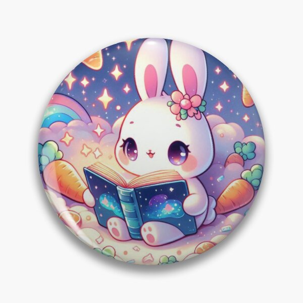 Item preview, Galaxy Bunny Reader Kawaii Art designed and sold by Artist Bishhnu Banerji.
