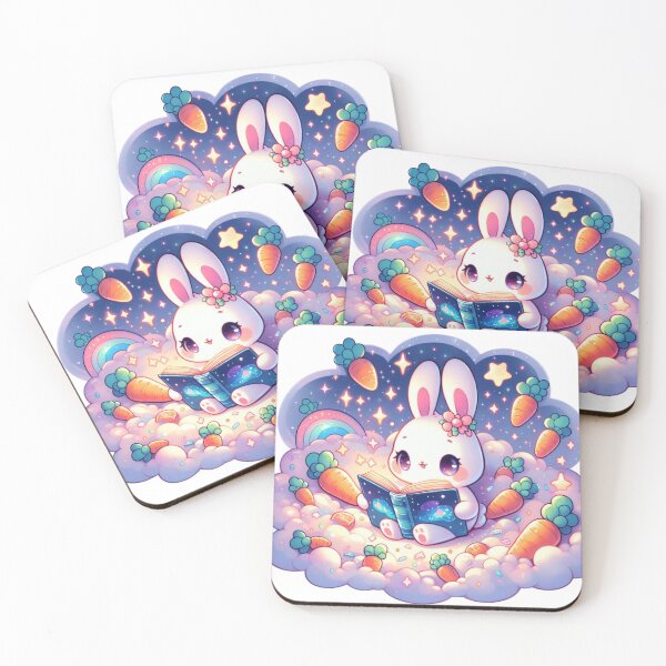 Item preview, Galaxy Bunny Reader Kawaii Art designed and sold by Artist Bishhnu Banerji.