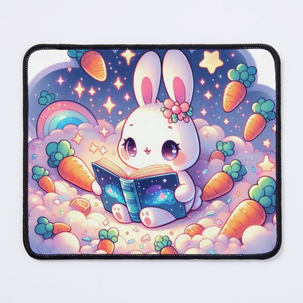 Item preview, Galaxy Bunny Reader Kawaii Art designed and sold by Artist Bishhnu Banerji.