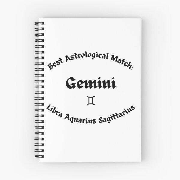 Item preview, Gemini Best Astrological Match – Libra, Aquarius & Sagittarius Black Text Design designed and sold by MOKRONOS.