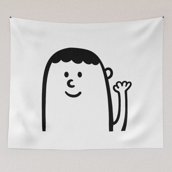 Item preview, Friendly Wave Doodle Saying Hello designed and sold by OddBeanStudio.