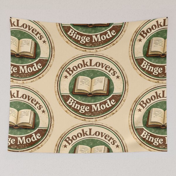 Item preview, BookLovers Binge Mode Vintage Style Literary Hobby designed and sold by SplashTastic.