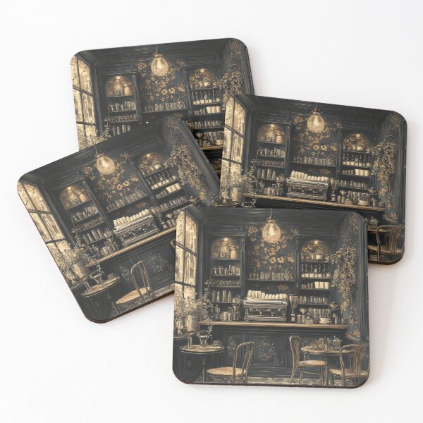 Item preview, Dark Academia Café Interior designed and sold by EverpageStudio.