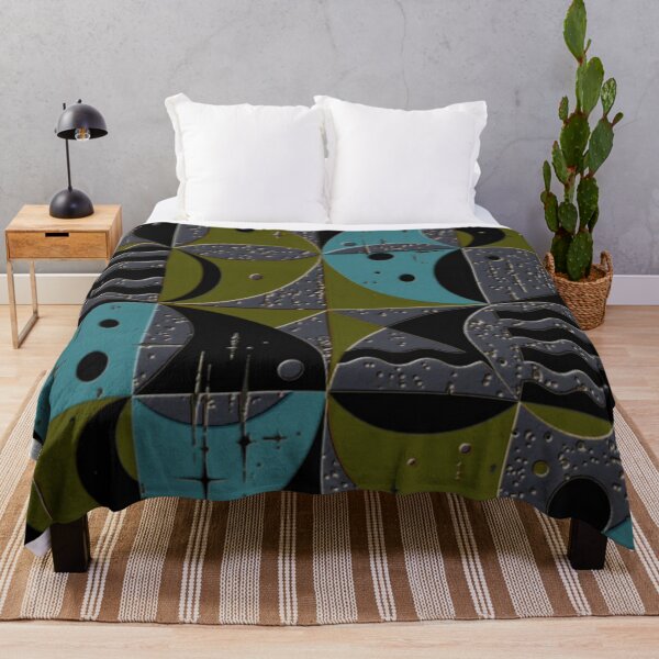 Item preview, modern boho dark cosmic tiles colorful geometric abstract design designed and sold by SmashingDeals.