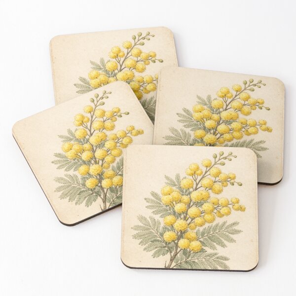 Item preview, Vintage Mimosa Botanical Print - Antique Yellow Flower Wall Art designed and sold by Darlin8888.