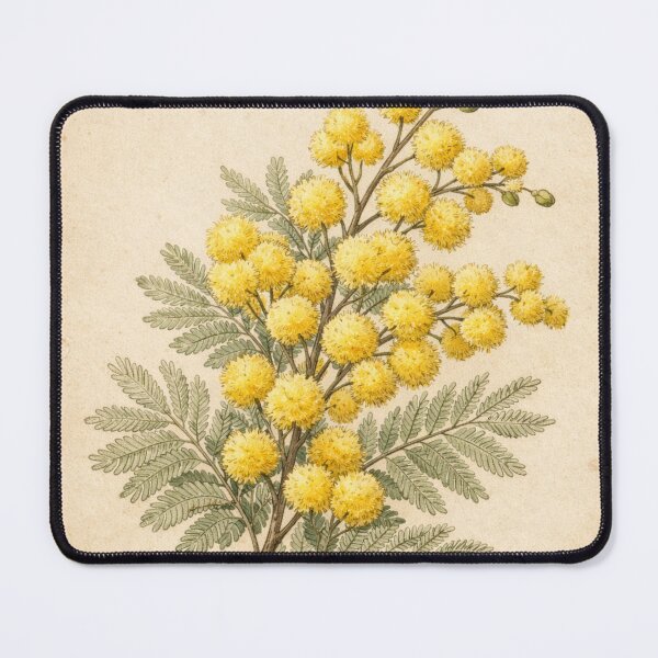 Item preview, Vintage Mimosa Botanical Print - Antique Yellow Flower Wall Art designed and sold by Darlin8888.