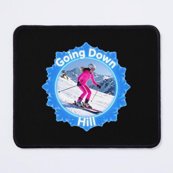 Item preview, Going Down Hill Skier Winter Sports Art designed and sold by AnimalAirtistry.