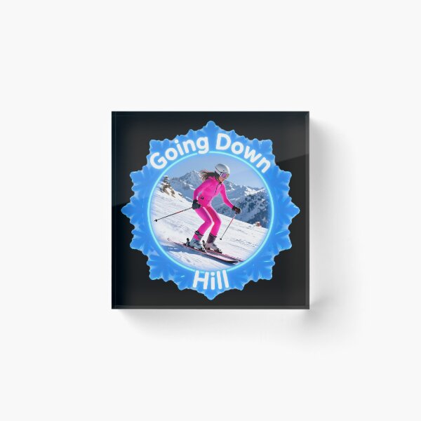 Item preview, Going Down Hill Skier Winter Sports Art designed and sold by AnimalAirtistry.
