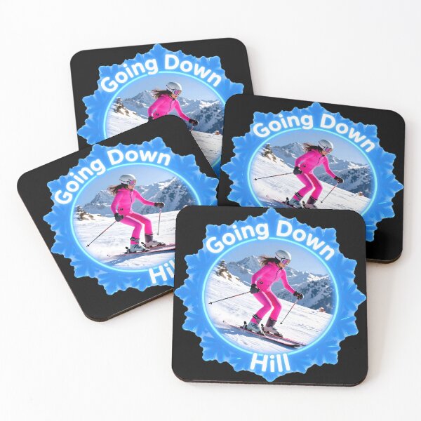 Item preview, Going Down Hill Skier Winter Sports Art designed and sold by AnimalAirtistry.