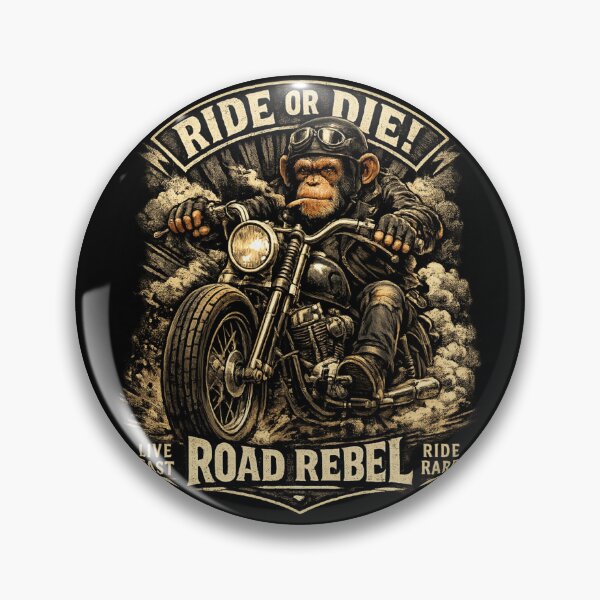 Item preview, Retro Motorcycle Chimpanzee designed and sold by rekan.design.