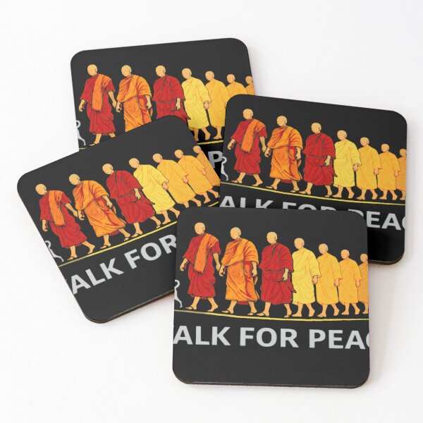Item preview, Walk for Peace Monks with Aloka Dog Freedom Peace designed and sold by tannndahaafeas.