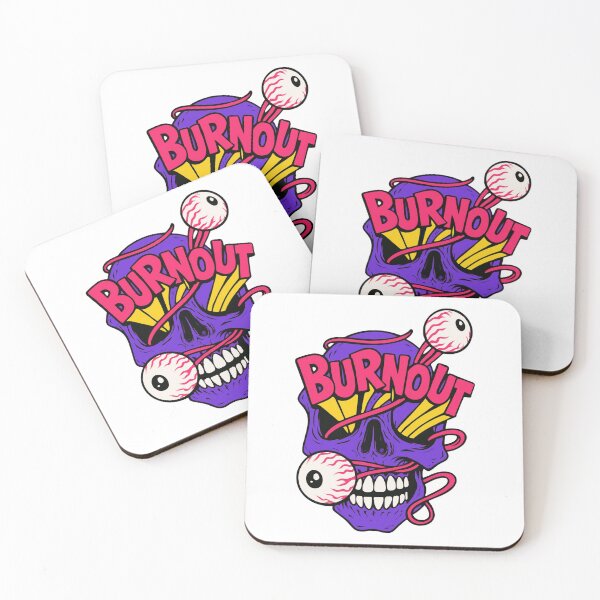 Item preview, Burnout Purple Skull — Trippy Edgy Illustration with Pop Art Eyeballs designed and sold by Colorful-Garden.