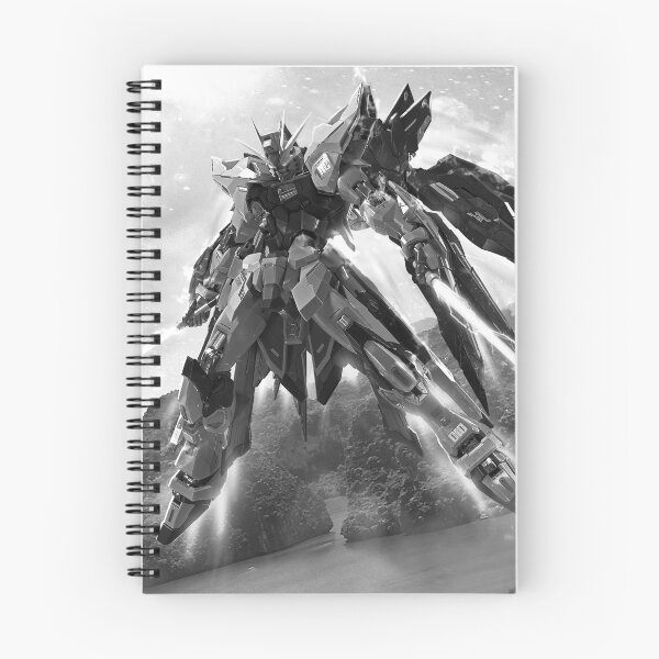 Item preview, black white ZGMF-X20A Strike Freedom Gundam illustration digital art designed and sold by sabartgunpla.