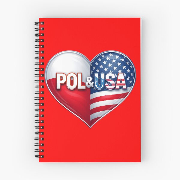 Item preview, Poland and USA Flag Heart - POL & USA Patriotic Design designed and sold by DrukNaStyl.