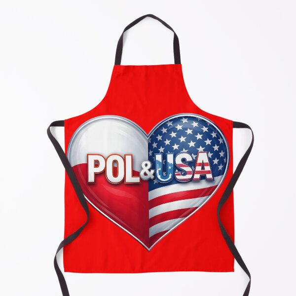 Item preview, Poland and USA Flag Heart - POL & USA Patriotic Design designed and sold by DrukNaStyl.