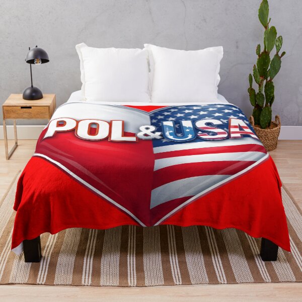 Item preview, Poland and USA Flag Heart - POL & USA Patriotic Design designed and sold by DrukNaStyl.