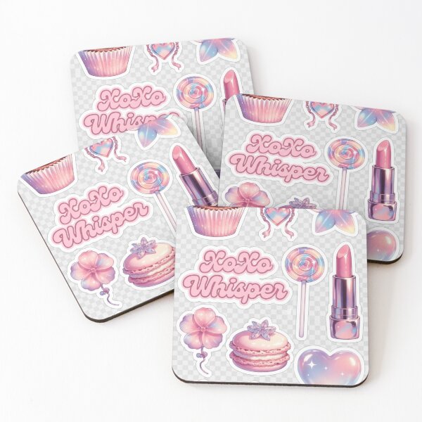 Item preview, XOXO Whisper Pastel Glam Sticker Set designed and sold by CoquetteLunaCo.