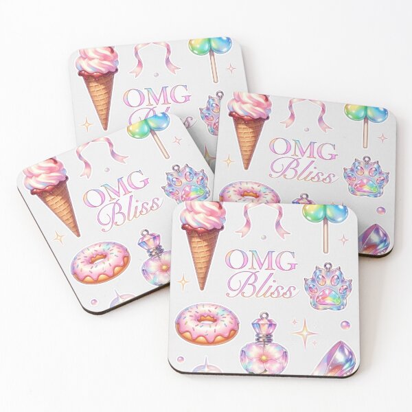 Item preview, OMG Bliss Pastel Rainbow Sticker Set designed and sold by CoquetteLunaCo.