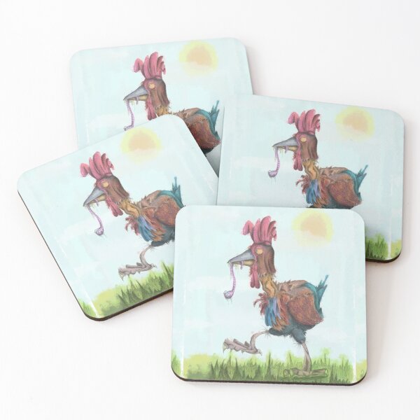 Item preview, Rooster and worm a0513 designed and sold by liquid-print.