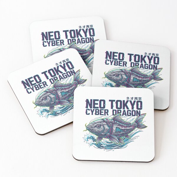 Item preview, Neo Tokyo Cyber Dragon – Mecha Koi Fish Japanese Streetwear designed and sold by R & K Fashions.