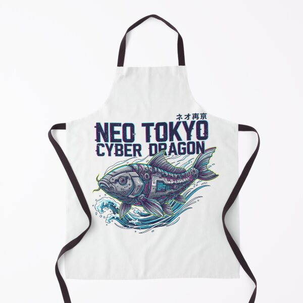 Item preview, Neo Tokyo Cyber Dragon – Mecha Koi Fish Japanese Streetwear designed and sold by R & K Fashions.