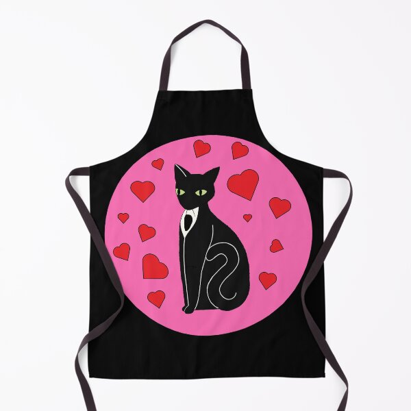Item preview, Dapper Black Tuxedo Cat with Mouse Encircled by Hearts Die Cut designed and sold by JoyousArt4u.