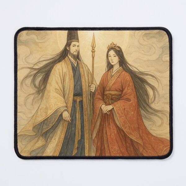 Item preview, Izanagi and Izanami: The Creation of Japan designed and sold by mythographiaart.