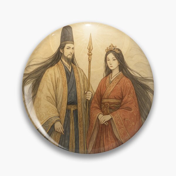 Item preview, Izanagi and Izanami: The Creation of Japan designed and sold by mythographiaart.