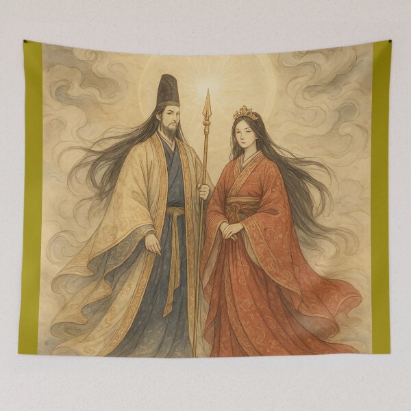 Item preview, Izanagi and Izanami: The Creation of Japan designed and sold by mythographiaart.
