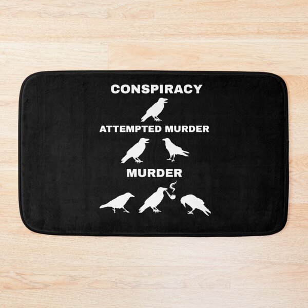 Item preview, Conspiracy Attempted Murder, Murder Pun Crow designed and sold by Minimalismat.