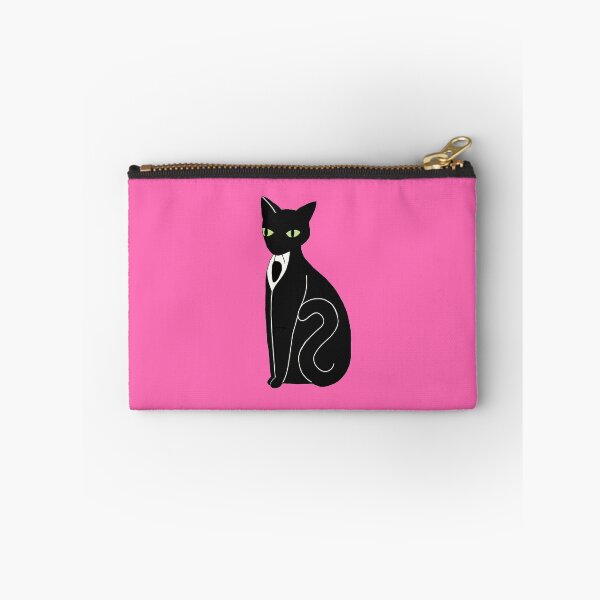 Item preview, Dapper Black Tuxedo Cat with Mouse for You Die Cut designed and sold by JoyousArt4u.