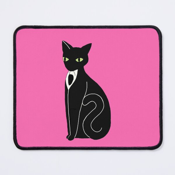 Item preview, Dapper Black Tuxedo Cat with Mouse for You Die Cut designed and sold by JoyousArt4u.