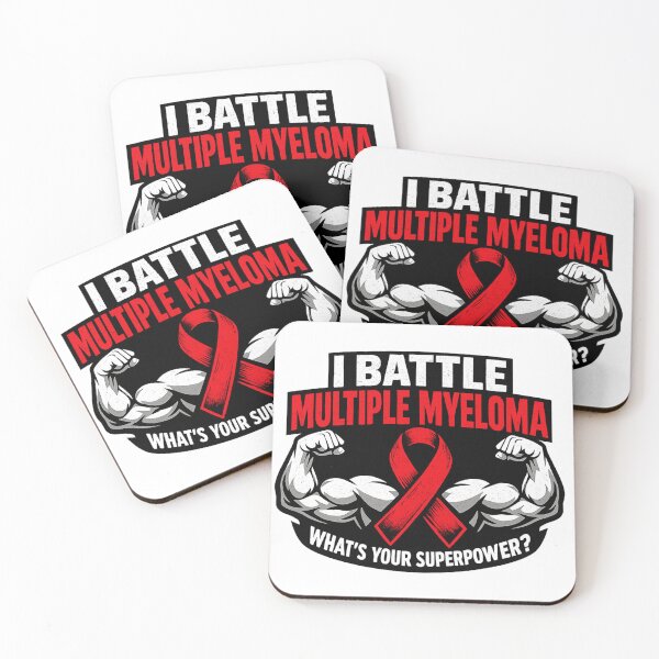 Item preview, I Battle Multiple Myeloma – Cancer Awareness Warrior Fighter Ribbon Design designed and sold by Pawsome Quotes.