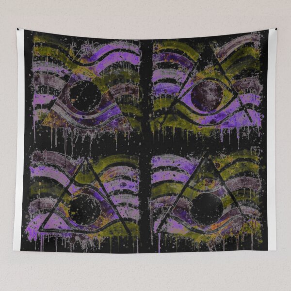Item preview, all seeing flow black light colorful astrological geometric abstract designed and sold by SmashingDeals.