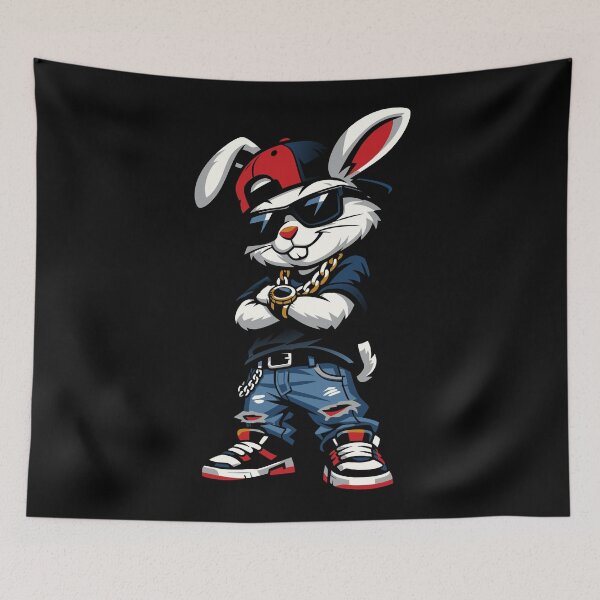 Item preview, Bunny Face with Sunglasses Cap Easter Day for Boys Men Kids designed and sold by Colorfulman.