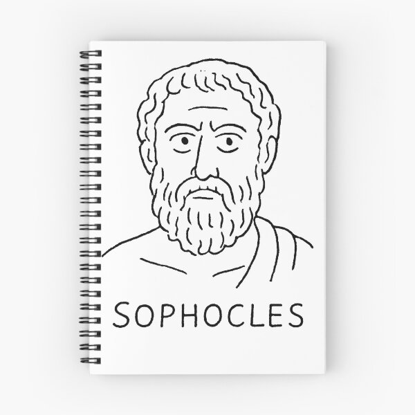 Item preview, Sophocles Portrait – Minimalist Black and White Line Art Illustration designed and sold by Artsy-With.