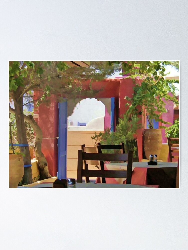Alternate view of Santorini, Greece - Sit And Stay Awhile Poster