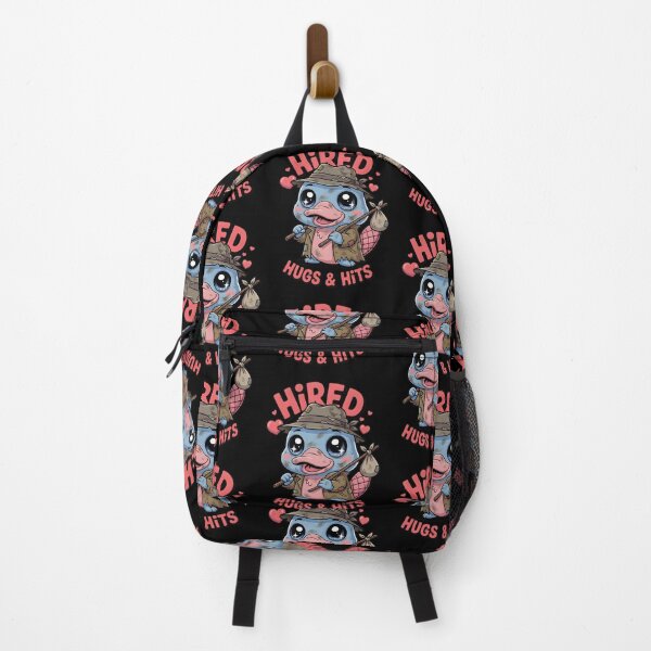 Item preview, Cute Hobo Platypus - Hired for Hugs & Hits - Kawaii Adventure designed and sold by DrukNaStyl.