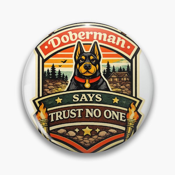 Item preview, Doberman Says Trust No One Funny Doberman Gift designed and sold by WildVista.
