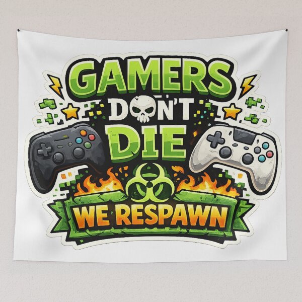 Item preview, Gamers Don’t Die – We Respawn | Funny Teen Gamer Design designed and sold by BestDetailer.