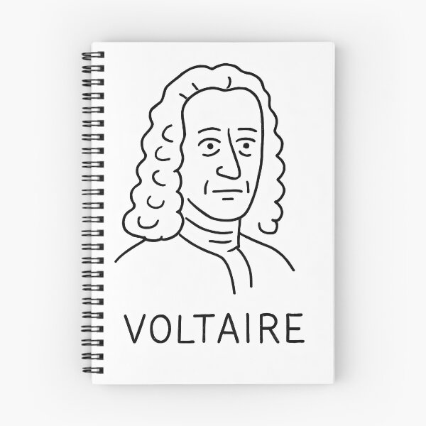 Item preview, Voltaire Minimalist Line Art Portrait – Black and White Literary Illustration designed and sold by Artsy-With.